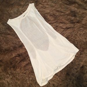 White open back Vestique tank